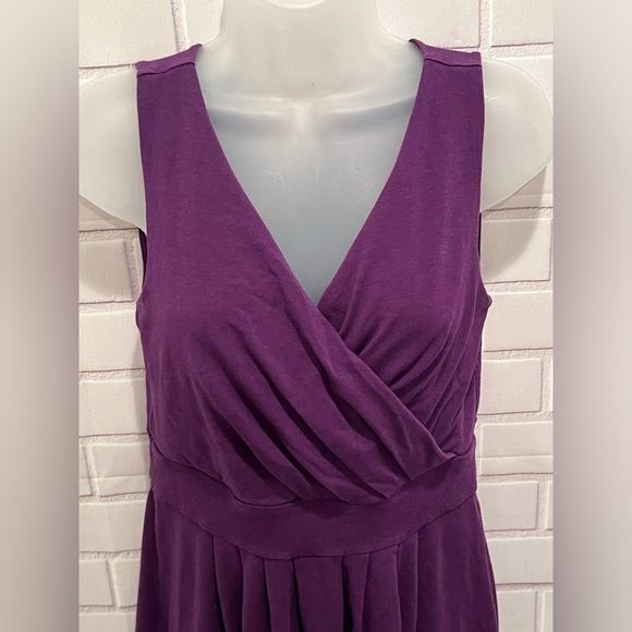 LANDS END purple v-neck long dress/size S - Picture 6 of 8